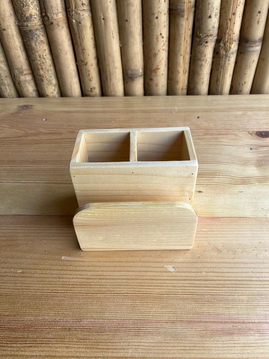 Wooden Cutlery Holder (Small) – Handmade Wooden Utensil Organizer for Kitchen Countertop, Spoon/Fork/Knife Stand with Natural Finish, Eco-Friendly Storage for Home Dining